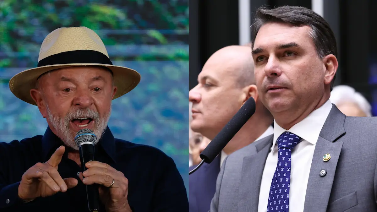 Lula e Flávio Bolsonaro protagonizam nova disputa política após o presidente criticar a atuação do senador junto aos Estados Unidos em meio ao debate sobre tarifas comerciais e o Pix.