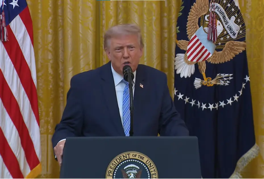 Presidente Donald Trump em pronunciamento a nação, 16 de julho de 2026.