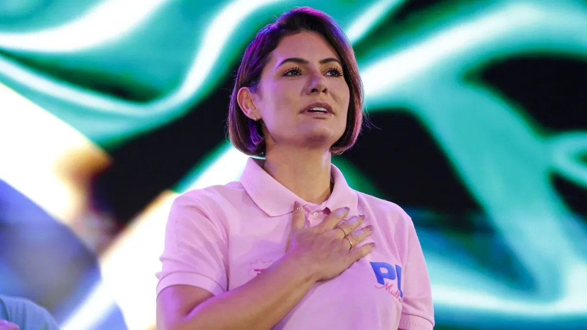 A ex-primeira-dama Michelle Bolsonaro (PL).