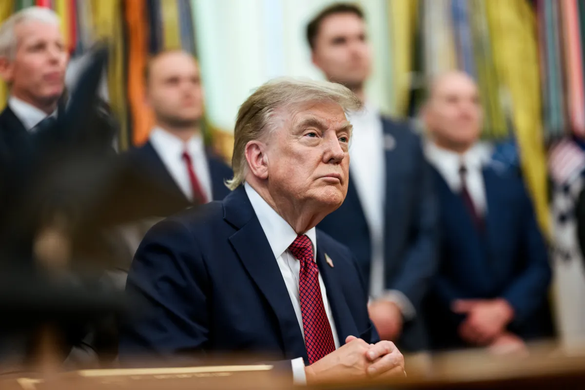 Donald Trump durante anúncio no Salão Oval da Casa Branca, em 24 de julho de 2026.