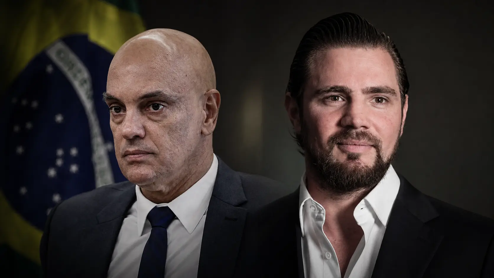 Alexandre de Moraes e Daniel Vorcaro, personagens centrais dos novos documentos e mensagens revelados na investigação sobre o Banco Master.